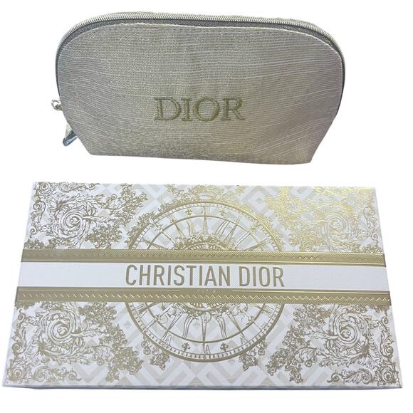 Dior Handbags - New With Box GWP Dior Gold Makeup Pouch